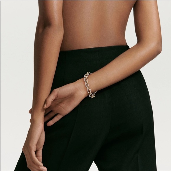 David Yurman Oval link Sliver/Gold Bracelet - Picture 3 of 5